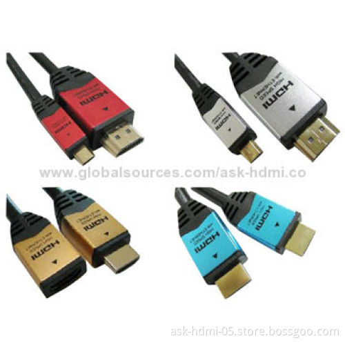Gold-plated High-quality HDMI Cables, Supports 3D, 1,080P, Works with EthernetNew